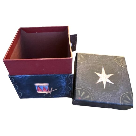 Vtg BOB'S BOXES Primitive Colors Nativity 3 Folk Art NESTING BOXES Angel, Dove - Picture 12 of 16